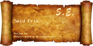 Smid Erik névjegykártya