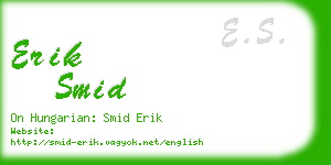 erik smid business card
